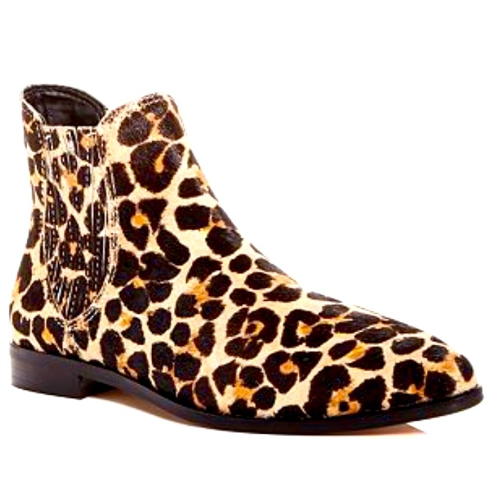 Rebecca Minkoff Leopard Print Chelsea Ankle Boots - Black, Brown, Tan